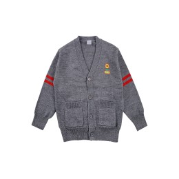 Order long-sleeved V-neck cold jacket, gray single-breasted cold jacket, embroidered LOGO, red arm strips, 50% wool, 50% acrylic CAR043 Order long-sleeved V-neck cold jacket, gray single-breasted cold jacket, embroidered LOGO, red arm strips, 50% wool, 50% acrylic CAR043